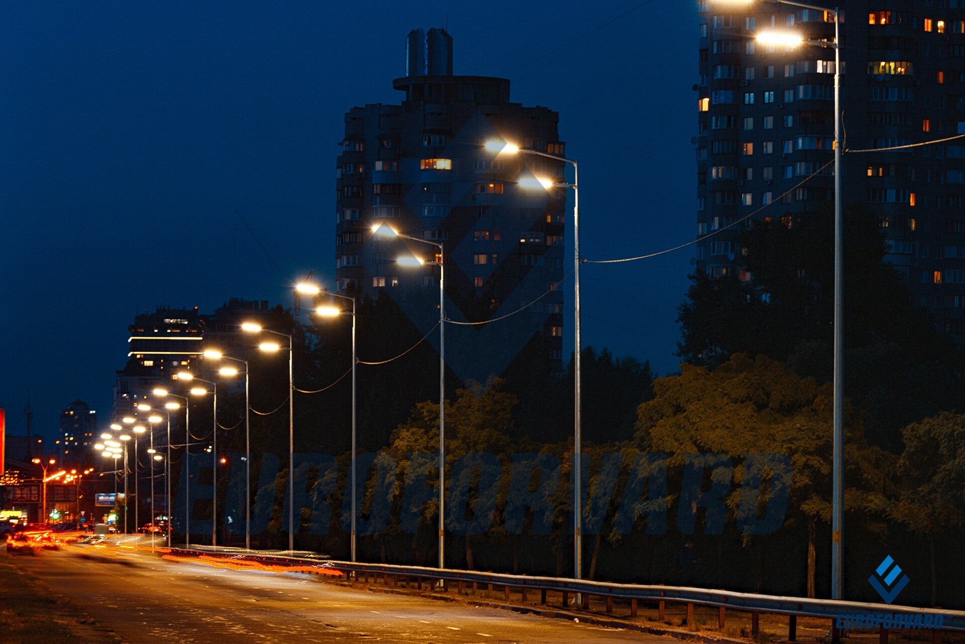 Street lighting in Kyiv EUROFORVARD UKRAINE