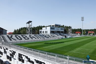 Стадіонні вежі освітлення у перспективі стадіону