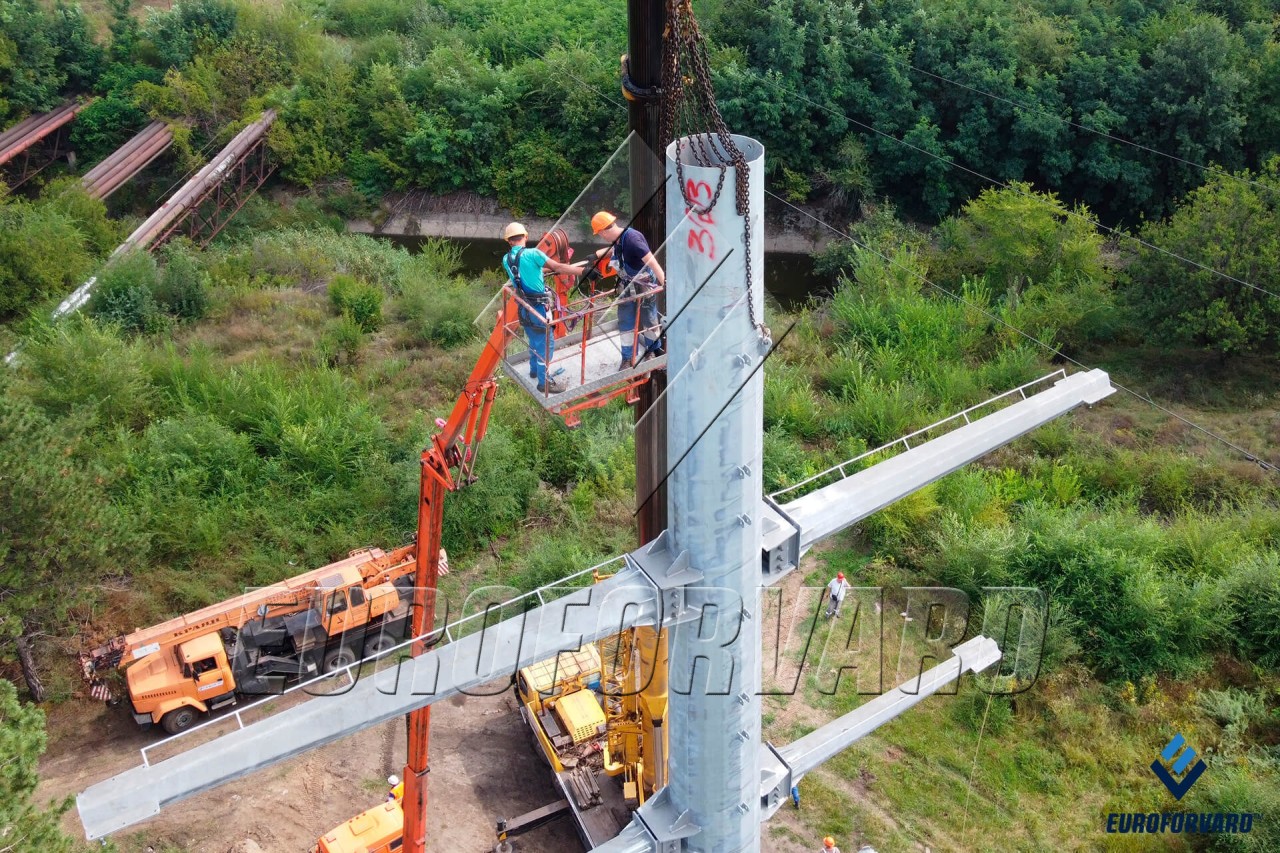 Опори ЛЕП, установка конструкції