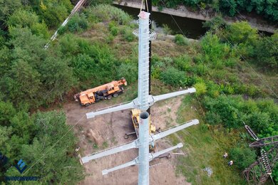 Опори ЛЕП на основі багатогранних гнутих сіток