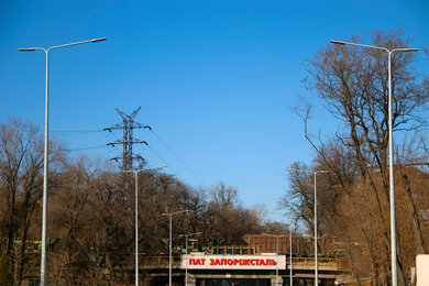 Street lighting in Zaporizhia