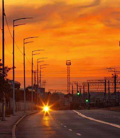 Street lighting in Kyiv